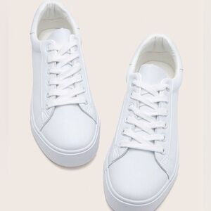 🤍New! White Lace up Sneakers